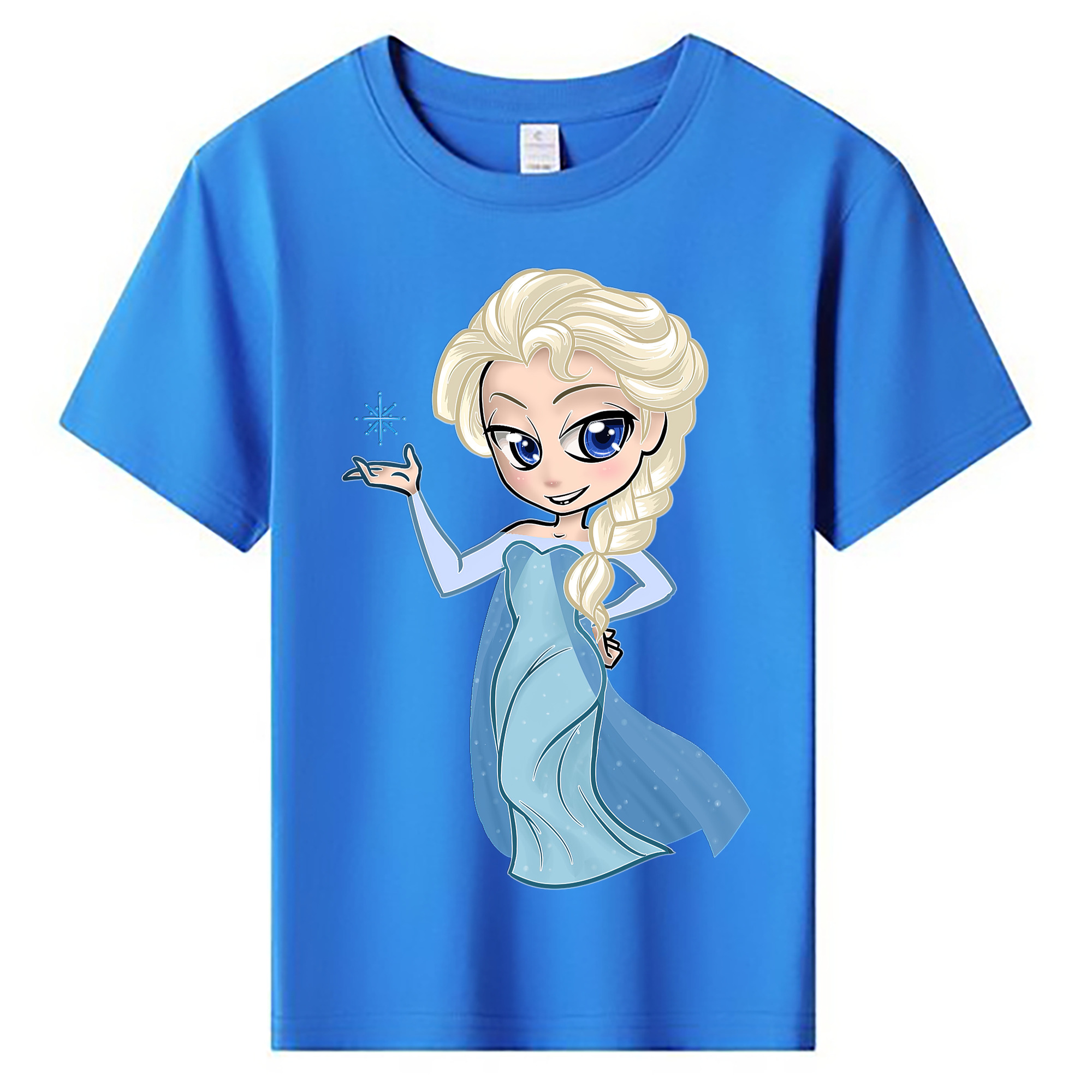 （画像用） アナと雪の女王 アンナ エルサ Frozen Anna Elsa 綿100％キッズTシャツ（フロントプリント）